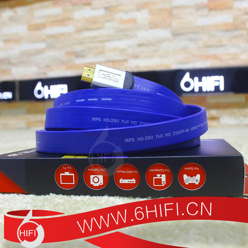 臺灣 MPS HD-280 HDMI線 5N無氧銅鍍銀24AWG HDMI線 支持3D/4K 216P高清數據線【全新行貨】
