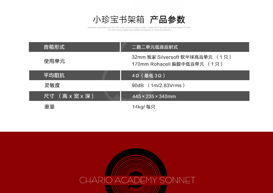 意大利卓麗 SONNET,意大利 Chario SONNET,意大利卓麗小珍寶書架箱,意大利卓麗音箱,意大利 Chario音箱,音響發燒站,hifi論壇,hifi音響
