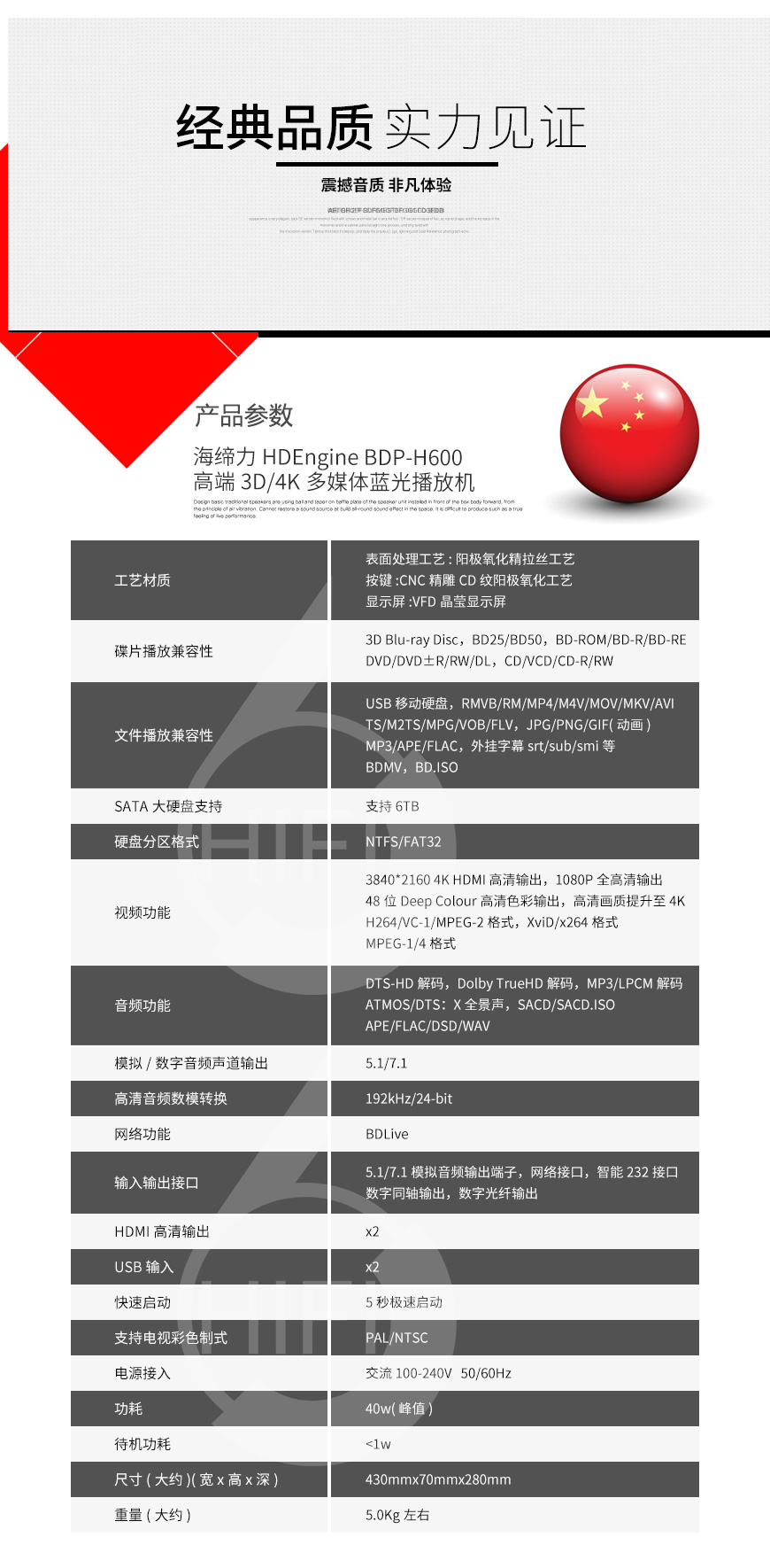 海締力HDEngine BDP-H600,海締力 BDP-H600 多媒體播放機,HDEngine BDP-H600