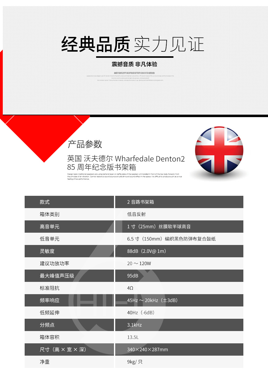 沃夫德爾Wharfedale Denton 2,樂富豪登騰85周年紀念版,樂富豪音箱