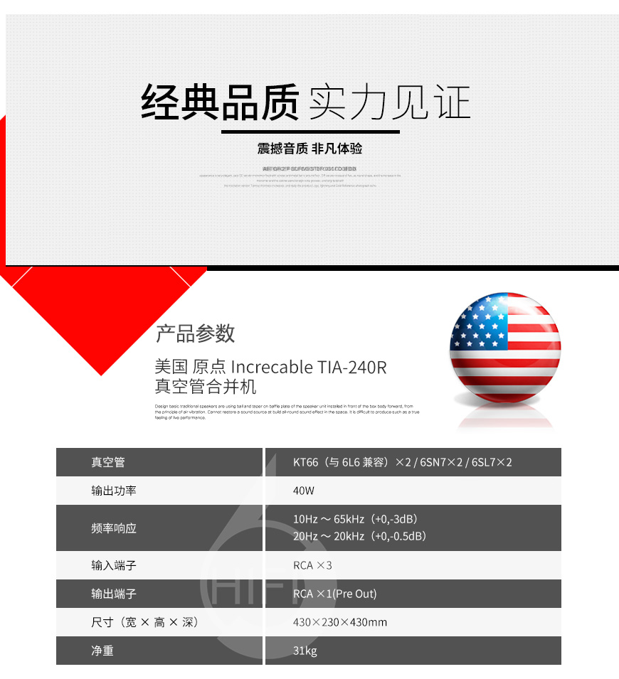 原點TIA-240R,Increcable TIA-240R,Increcable膽機功放