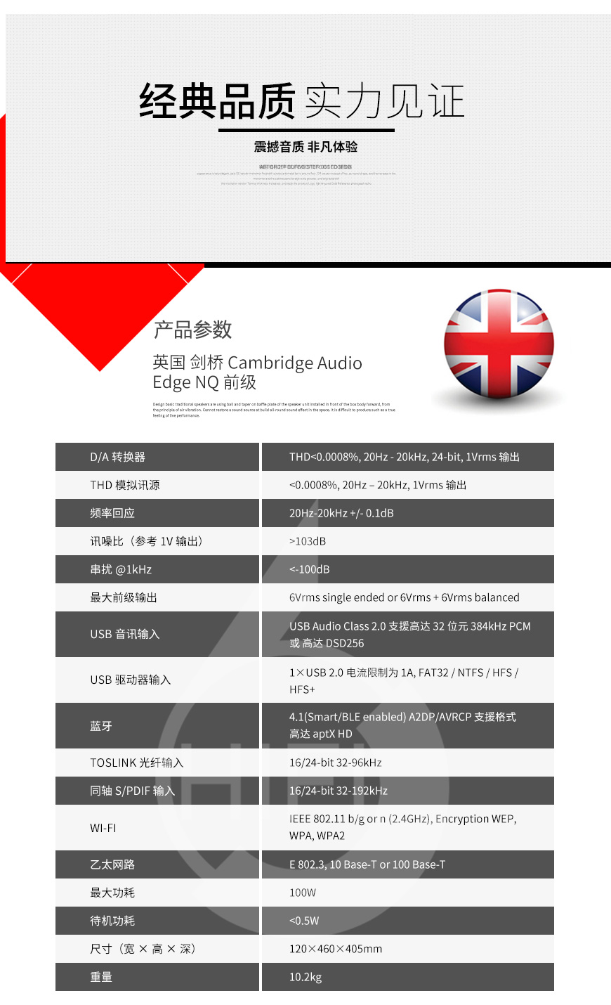 劍橋Edge NQ,Cambridge Audio Edge NQ,劍橋前級