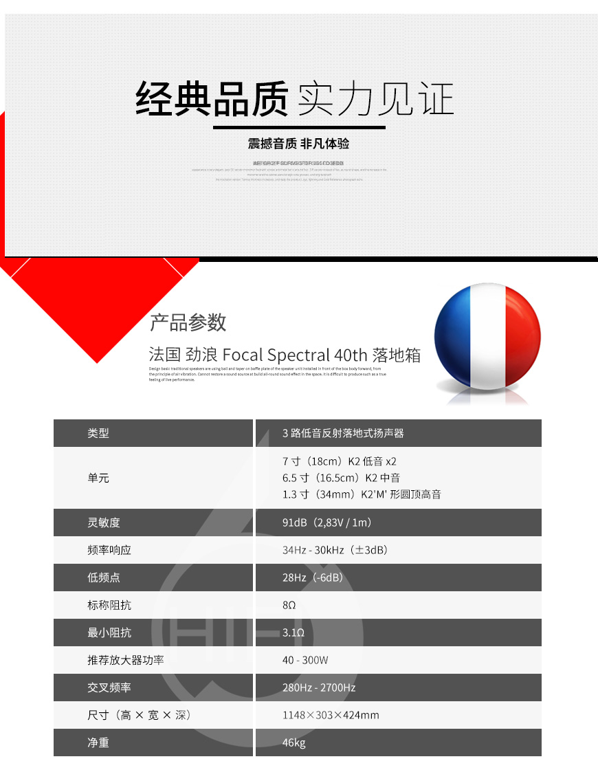 Focal Spectral 40th,勁浪 40周年紀念版,勁浪音箱