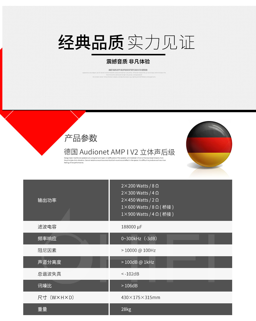 Audionet AMP I V2,Audionet 后級,Audionet 功放