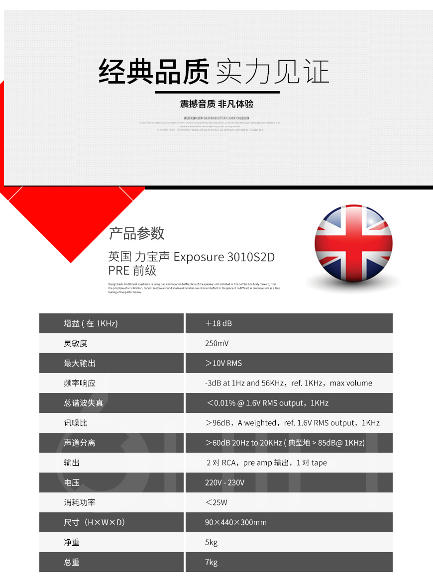 力寶聲Exposure 3010S2D PRE 前級,Exposure 3010S2D 前級,力寶聲 前級