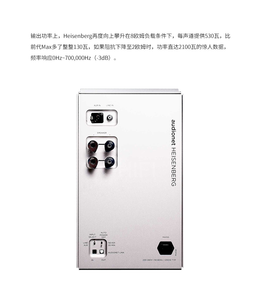德國 Audionet 25周年版 HEISENBERG 單聲道后級,Audionet 25周年版 單聲道后級,德國 Audionet HEISENBERG,德國 Audionet