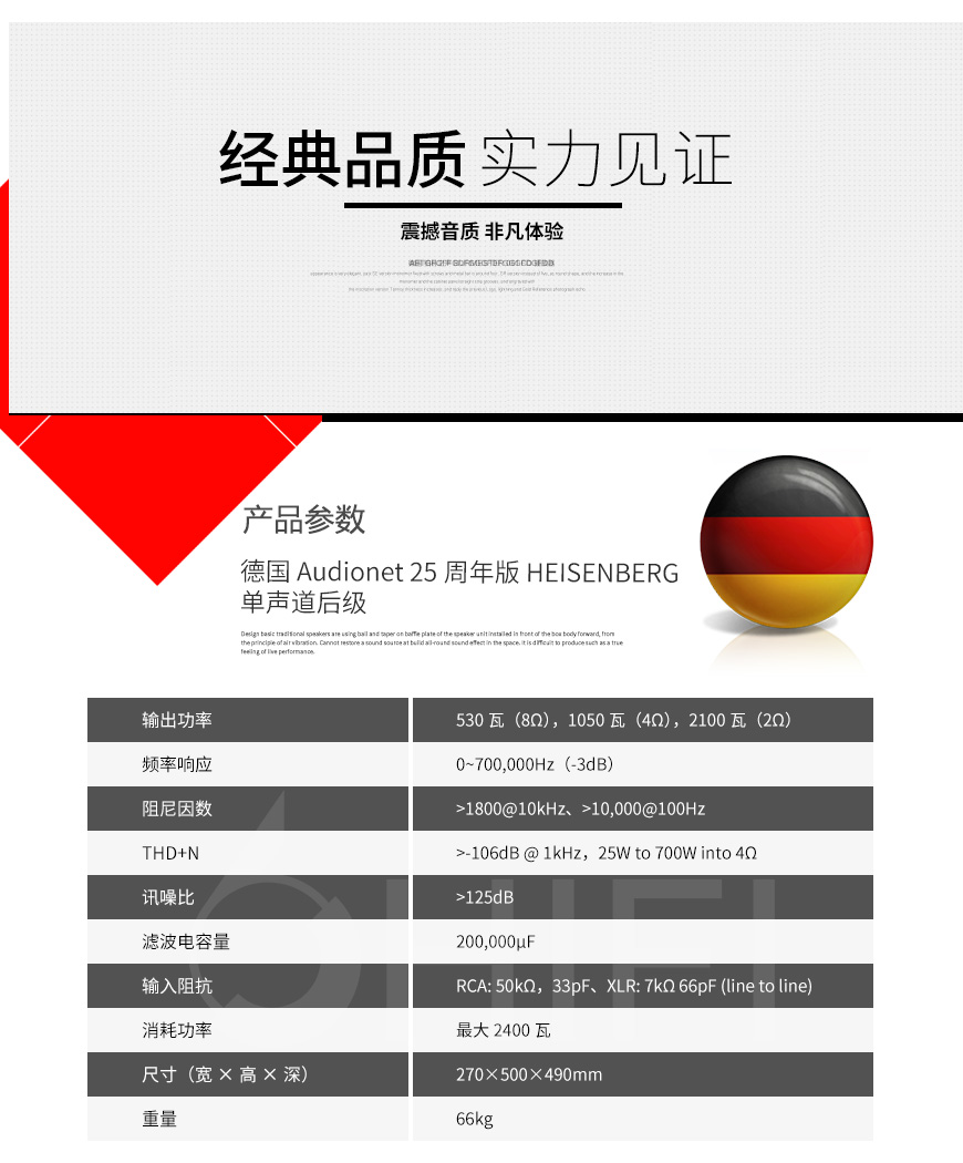德國 Audionet 25周年版 HEISENBERG 單聲道后級,Audionet 25周年版 單聲道后級,德國 Audionet HEISENBERG,德國 Audionet