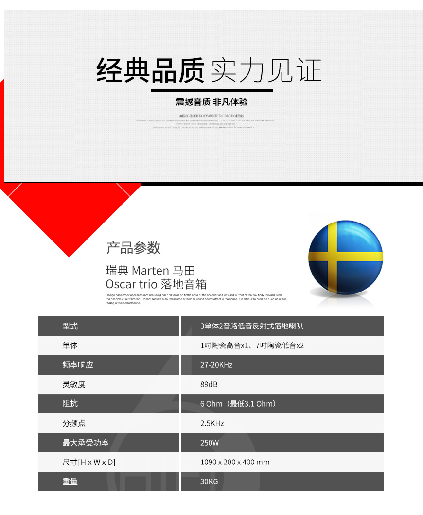 瑞典,Marten 馬田,Marten,馬田,Oscar trio,落地音箱