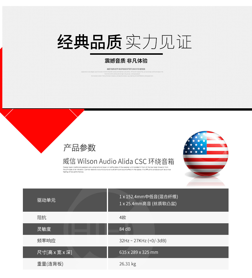 威信,Wilson Audio,Alida CSC,環繞,音箱