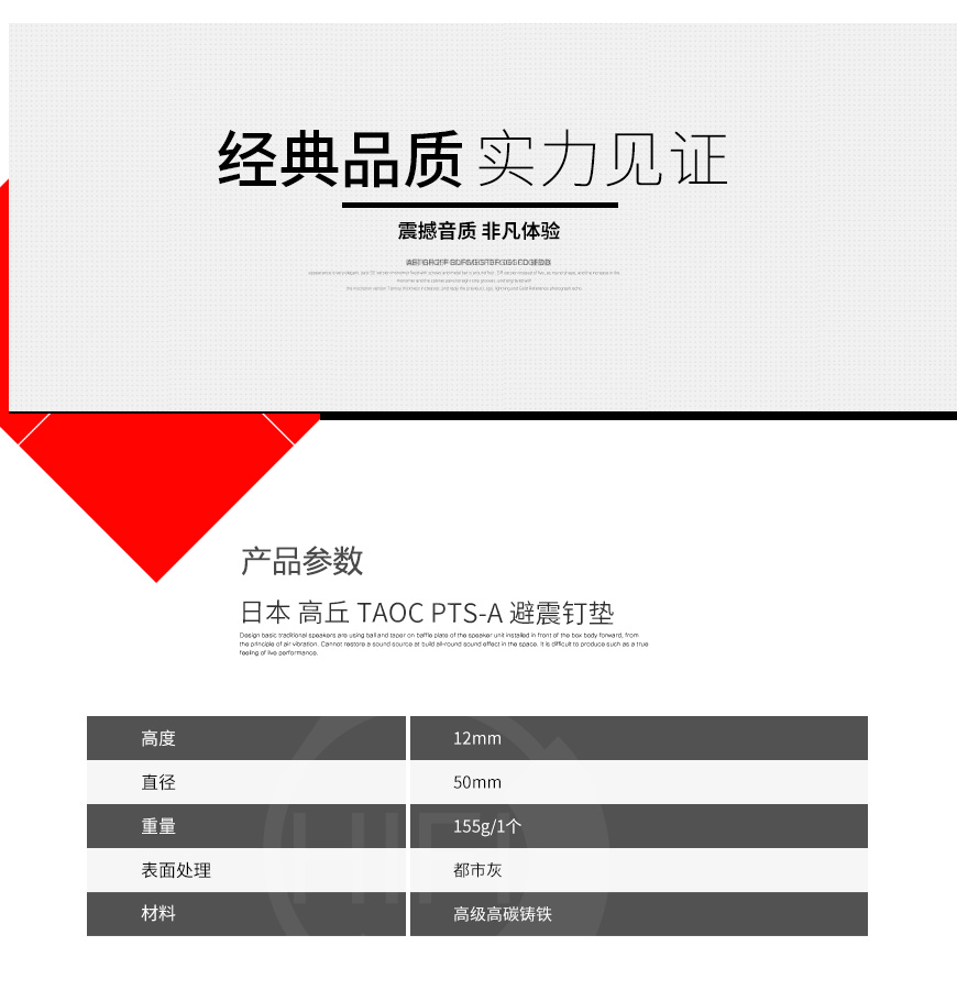 日本高丘TAOC PTS-A 避震釘墊,日本高丘TAOC 腳墊 避震墊